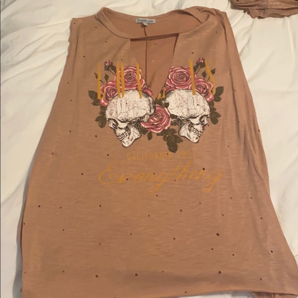 Blush muscle tee